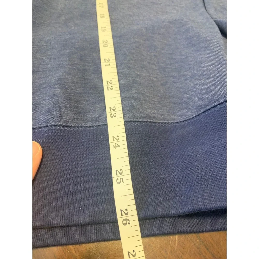 Banana Republic Polartec‎ Sweatshirt Minimalist Medium Blue Heathered Raglan